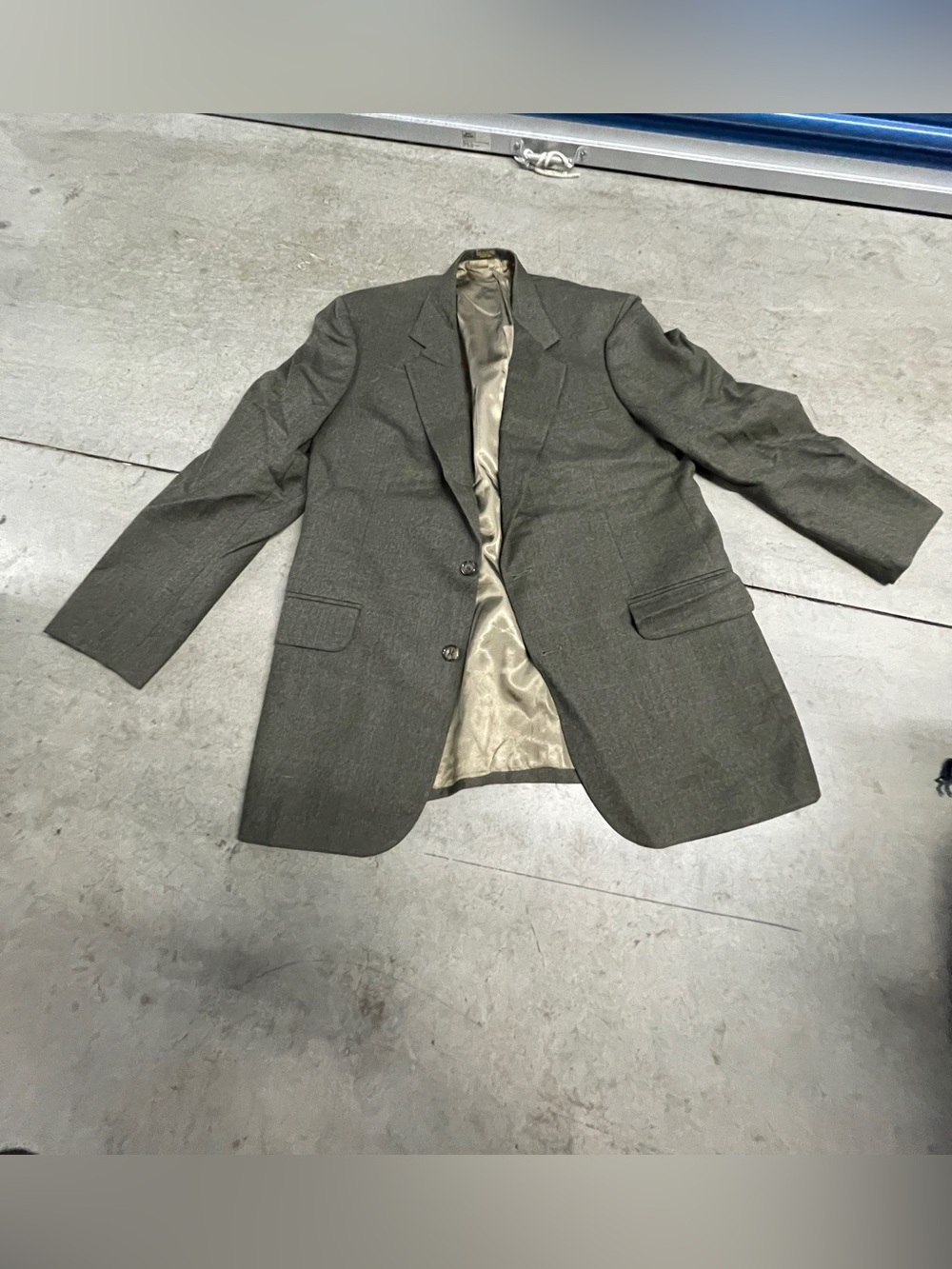 Oscar De La Renta Green Wool two button Blazer 44L 38W
